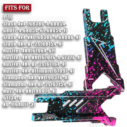 RC Aluminum Suspension A-Arms Upgrades Part for 1/10 Slash Rustler Stampede 4X4 VXL BL-2s,Hoss 4WD VXL,XO-1,Alloy Front Rear RC Suspension Arms Hops up,Colour - color: Colour - (Suspension Arms)