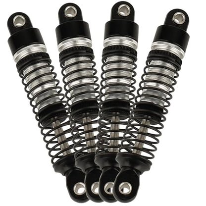 53mm 59mm 66mm 78mm Aluminum Long Threaded Shocks Absorbers Oil Damper for 1/18 RC Crawler TRX4M TRX-4M KUpgrade Parts (53mm-black) - color: 53mm-black