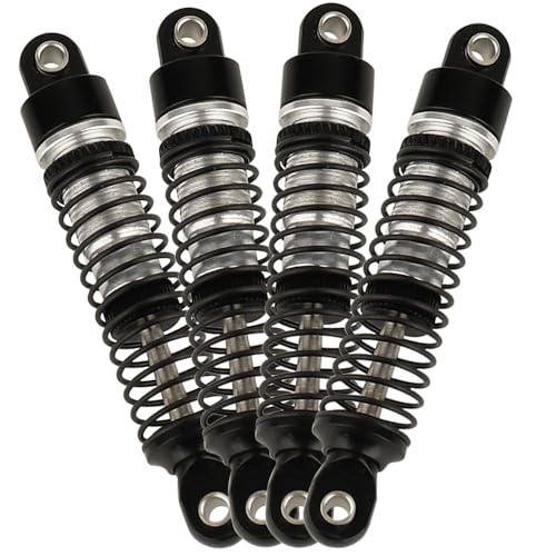 53mm 59mm 66mm 78mm Aluminum Long Threaded Shocks Absorbers Oil Damper for 1/18 RC Crawler TRX4M TRX-4M KUpgrade Parts (53mm-black) - color: 53mm-black