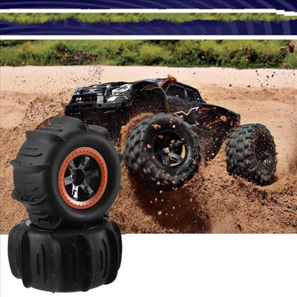 Compatible with Traxxas 104009 104001 for XLH 9125 1/10 RC Truck Upgrade Parts Accessories 4PCS Sand Snow Tire Wheels RC Assortment