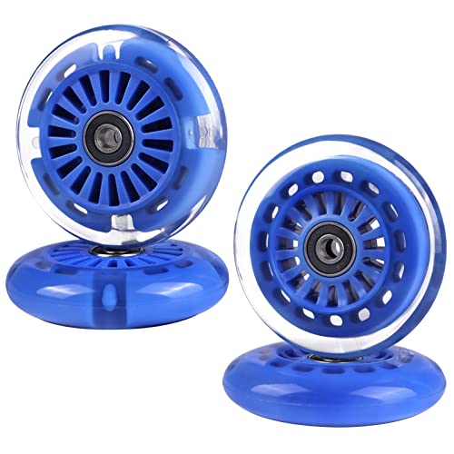 90mm Wiggle Car Polyurethane Replacement Wheels Set Upgrades for PlasmaCar Ride-on Toys Wiggle Car Replacement Wheels, 4-Pack (Blue) - color: Blue