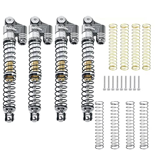 Powerhobby 1/24 Axial SCX24 Aluminum 58mm Long Travel Shocks (Grey) - color: Grey