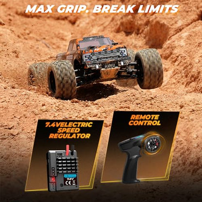 HAIBOXING 18859E, 1:18 RC Monster Truck, 2.4GHz Remote Control Fast RC Car | RTR RC Truck 36km/h 4WD Off-Road Water-Resistant Electric Powered Vehicle with Dual Li-Po Batteries Ideal for boys and Adults - style: 1/18 Racing Truck