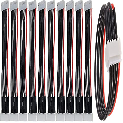 2S/3S/4S/5S/6S Battery Balance Charger Silicone Wire Extension Lead JST-XH Connector Adapter Plug Battery Wire Balance Leads Extension Cable for Li-Po Batteries(5s)
