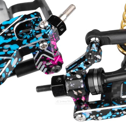 RC Caster Block Set Upgrades Part for 1/10 2WD Slash/Rustler/Stampede 2WD/Bandit 2WD VXL,Aluminium Left Right Caster Blocks,Front Steering Block,Rear Stub Axle Carriers,Polychrome