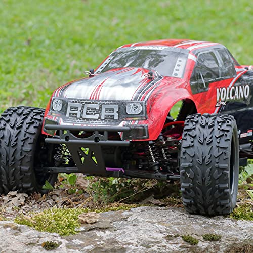 Redcat Racing Volcano EPX 1/10 Scale Electric RC Monster Truck – 4WD RC Truck with 2.4GHz Radio, Waterproof Electronics, 19T Brushed 550 Motor, Battery & Charger, Red