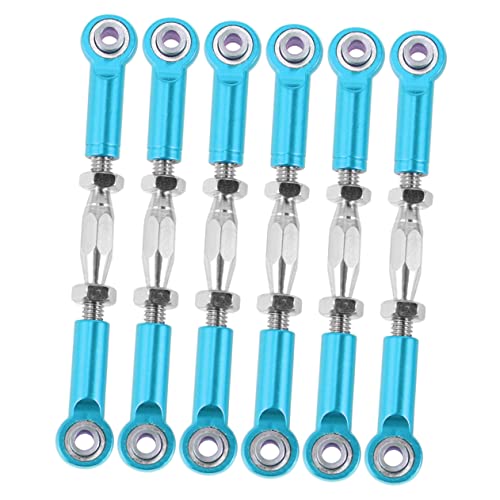 6pcs Aluminum Turnbuckle Rods for Rc Epxhsp Racing Trucks and Buggies Linkage Upgrade Parts - color: Blue