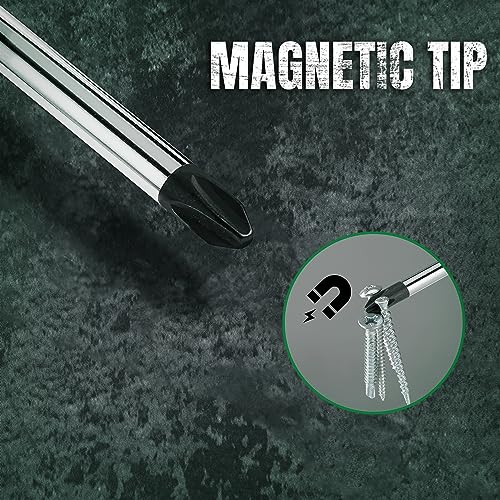 SK 7-Piece Magnetic Screwdriver Set, Slotted/Phillip/Star Screwdrivers | S2 Steel, Heat-Treated Chrome Plating Shaft, Black Oxide Tip, SureGrip Handle - size: 7PC