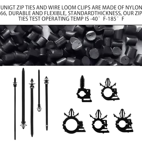 BELOMI Car Wire Loom Clips, Automotive Push Mount Cable Zip Tie, 150 Pcs Auto Wire Loom Routing Clip Assortment, Wiring Harness Clip and Fastener, Replacement Parts for Cars Boat Trailer