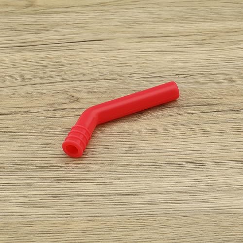 SING F LTD 3PCS RC Exhaust Pipe Extension Tube Compatible with HSP 1/8 1/10 Nitro RC Car Engine Exhaust Pipe Silicone Extender Red
