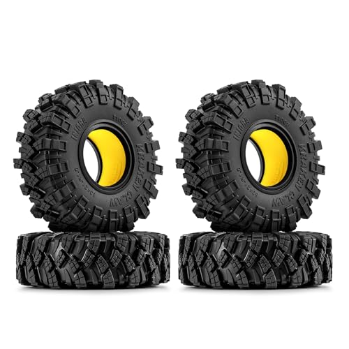 INJORA 63 * 21mm 1.0" Kraken Claw Tires & Silicone Rubber Inserts (T1007)