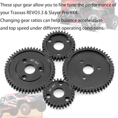 M1 Spur Gear 1.0 Metric Pitch 30-Tooth, 30T 32T 34T 36T 38T 40T 42T 44T 46T 48T 50T 52T Spur Gear Mod 1 for TRAXXAS Slayer Pro 4X4 Revo 3.3 ARRMA HPI HOBAO LOSI, Hardened Steel Upgrade Part Gear (30T) - size: 30T