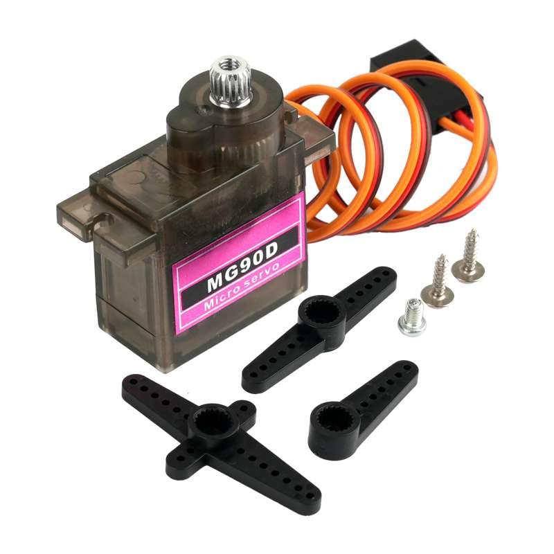 5PCS 9G Micro Digital Mini Servo Upgraded MG90D 180/270/360 Degree Power Functions Full Metal Gear Brush Motor for RC Plane Helicopter Drone Parts (180 Degree) - style: 180 Degree