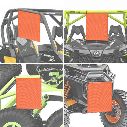 UTV ATV Mesh Trash Bag, PVC Mesh Organizer, UTV Trash Bag - Compatible with Polaris RZR, Can-Am, CFmoto, Yamaha, Honda, Golf Carts Ect - color: orange