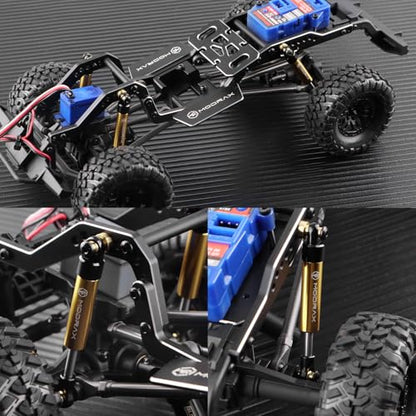 52mm Ultra-Thin Shock Adjustable Inner Spring for TRX4M, Blue Silver | CNC Aluminum Dampers, Multi Mode Adjustment, Low Friction Damping Shaft - color: Blue Silver