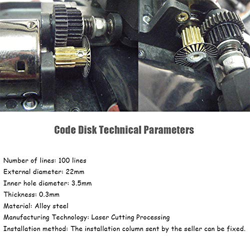 Ximimark 2Pcs Photoelectric Speed Sensor Encoder Coded Disc Code Wheel for Smart Car C B D E Models