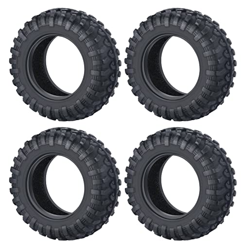 4PCS Rubber Micro RC Tires 42mm for Kyosho Mini Z 4x4 Tires 1/18 Scale 1/24 Scale - size: 42mm