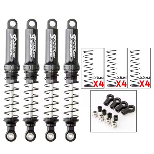 RC Shock Absorber S095 Pro-P4,4PCS 95mm,1/10 Scale Adjustable Shocks for 2-4KG MOA Shafty Axial SCX10 TRX-4 Crawler Trucks Upgrade Parts(S095 Pro-P4) - color: S095 Pro-P4