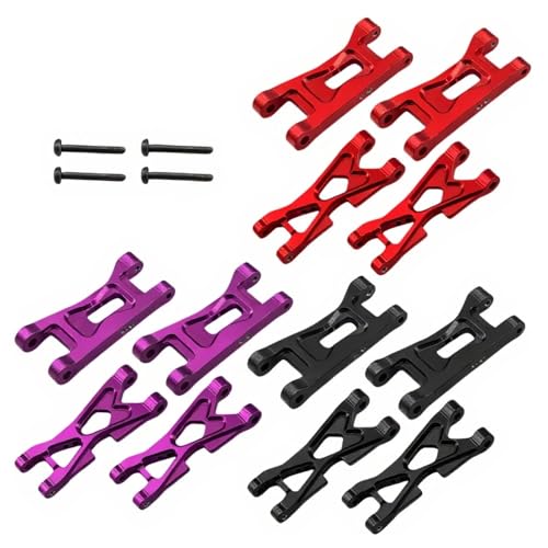 Aluminum Front & Rear Suspension Arms Set fo Losi Micro-B & Micro-T – Durable CNC Upgrade Parts RC Car Accessories for Performance & Replacement (purple) - color: purple