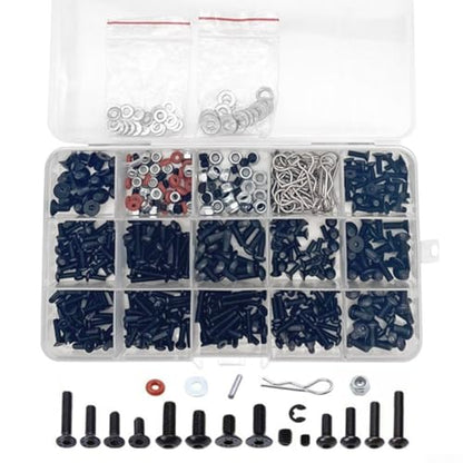520 Pieces Of RC Screws Kit For Model Vehicles, Comes In A Transparent Organizer Box For Convenience