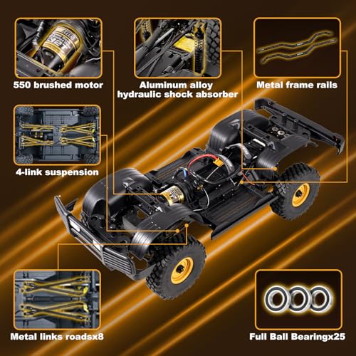 FMS FCX10 1/10 RC Crawler Land Rover Camel Trophy Edition, Official Licensed 4WD All Terrain Off-Road RC Truck for Adults, High-Detail Scale RC Car with Metal Gears, Upgraded Shocks (Discovery) - style: Discovery