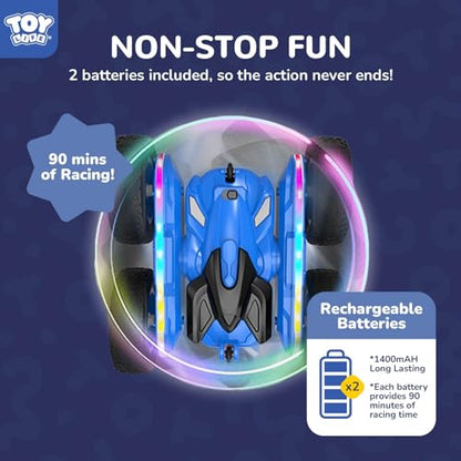 TOY Life Kids Stunt Remote Control Car 2.4G HZ Remote Control Cars RC Stunt Car Remote Control Toys for Boy & Girl RC Stunt Car Double Sided 360° Rotating Cars Birthday for Kids