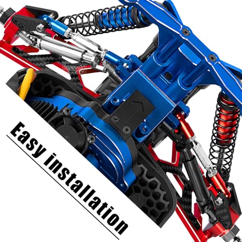 RC Carbon Fibre Front Rear Suspension Arms Rear Hubs Front Steering Block Knuckles & C-Hubs Caster Blocks Upgrades Parts for 1/10 Senton/Granite/Vorteks3S Blx & Mega 550 RC Car.Red - color: Red(for 1/10)