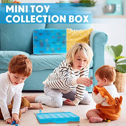 2 Pcs 48 Grids Plastic Bead Organizer Box with Divider, Blue - color: Blue