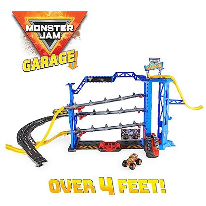 Monster Jam Garage Playset and Storage with Exclusive Grave Digger Monster Truck, Lights & Sounds, Kids Toys for Boys and Girls Ages 4 and Up - style: Garage Playset