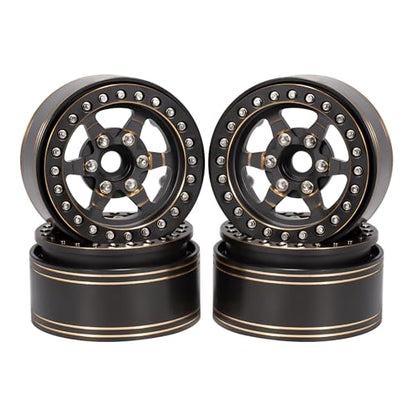 AMK 1.9 Beadlock Wheels 4pcs 958g Brass Heavy 1.9 Wheels for 1/10 RC Crawler TRX4 Capra SCX10 D90 VS4-10 Gen8 CC01 TRX4 Upgrades Accessories