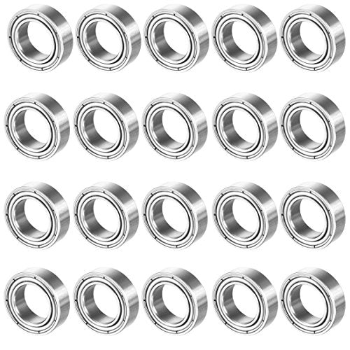 uxcell 20pcs MR106ZZ 6mmx10mmx3mm Double Shielded Miniature Deep Groove Ball Bearing