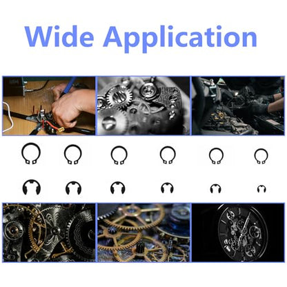 420‑Piece 2.0 mm–12 mm External Retaining Ring & E/C‑Clip Set – Carbon Steel Circlip Assortment Kit