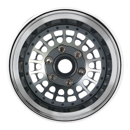 INJORA Turbine 1.9" Aluminum Wheel Offset -10mm for 1/10 RC Crawler (Grey) - color: Grey