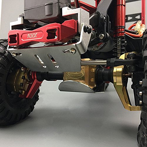 KYX Racing Stainless Steel Frame Protector & Skid Plate Chassis Guard & Axle Protective Plate for 1/10 Rc Crawler TRX-4