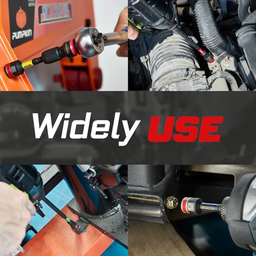 Impact Nut Driver Set, 10 Pieces 2.56”6”Long 1/4”5/16”3/8”7/16” 1/2”6 Point Alloy Steel Magnetic SAE Nut Setter Set Use For Require Installing 1/4 Hex Shank Impact Driver with Case Box - size: 2.56"/6", style: MIXS-10pcs