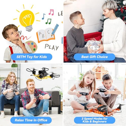 Mini Drone for Kids and Beginners,Creative 5-IN-1 DIY Drone Building Kits for Kids to Build Your Own Drones,5 Different Designs, Altitude Hold, 3D Flips,Easy to Build and Fly,Great Gifts for Boys&Girls to Enjoy Building,Flying and Fixing Fun
