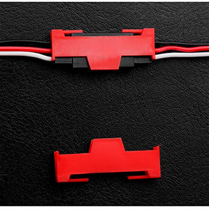 Skrnrhrery Servo Cable Clip Lock, 50 Pcs Servo Extension Cable Safety Connector Clip Lock for Servo Extension Cable Male/Female Or Servo Y Adapter Cable, Jr Servo Cable Kit