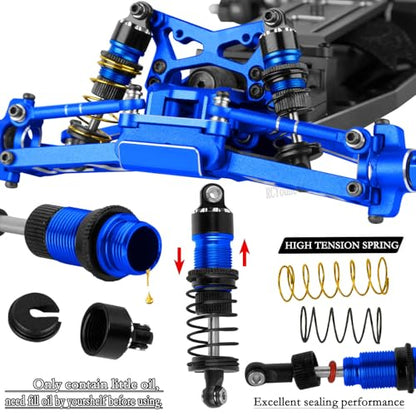 RC Upgrades Part for 1/24 1/28 Micro-B/Micro-T 2S 2WD,Suspension Arms/Caster Block/Steering Blocks/Rear Stub Axle Carriers/Mount/RC Shocks/Shock Mounts/Drive Shaft/Links/Gearboxes,Navy Blue - color: Navy Blue-(upgrades Part）