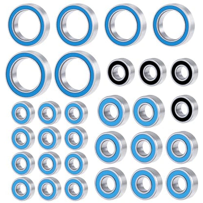 30Pcs Wheel Hub Axle Steel Bearing Kit for Redcat Ascent-18 | 1/18 Rock Crawler Upgrade Parts P6 (ABEC 3)