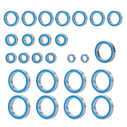 Steel 26PCS Rubber Ball Bearing Kit for Arrma Big Rock Typhon | Granite Senton Blx 3S 4S 2wd 1/10 4x4 RC Crawler Car Upgrade Parts