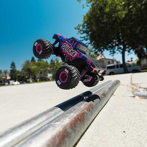 ARRMA 1/16 Quake GROM 4X4 RTR Brushed Monster Truck, Purple | RC Truck, Battery & Charger Included, ARA2137T3 - color: Purple