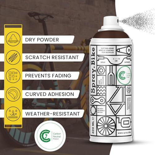 Spray.Bike Spray Paint - Brick Lane (Dark Brown) | Designed Mainly for Bicycles | Multi-Use Acrylic Spray Paint for Metal, Plastic | High Coverage Bike Paint, 400ml - color: Brick Lane