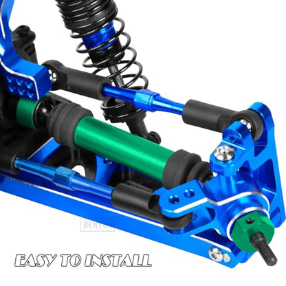 RC Drive Shaft CVD Axles Upgrades Part for 1/10 Slash VXL 4X4,Rustler VXL 4X4,Stampede VXL 4X4,#45 Steel Front Rear Driveshaft with Hex,Green - color: Green - Upgrades