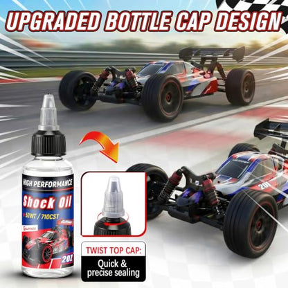 1 Bottles Racing Silicone Shock Oil 50WT 710CST | RC Car Shock Oil for Lubricating R/C Radio Controlled Cars and All Types of Vehicles, RC Shock Oil, Does Not Evaporate - style: 50wt 710cst