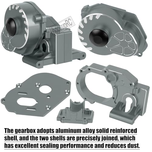 Metal Magnum 272R Assembled Transmission Upgrades Part for 1/10 Slash/Rustler/Stampede/Bandit 2WD VXL. Gearbox Transmission Bundle with Tooth Spur Gear Hops Up. #9495(Titanium) - color: Titanium(for 1/10)