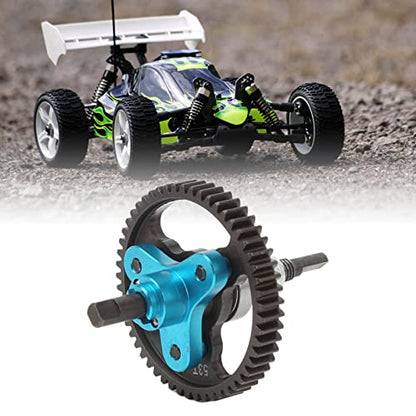 53T Aluminum Alloy Steel Hollow Differential Gear Complete Slipper Clutch, for TraxxasSlash 2 Wheel Drive 1/10 RC Car, 53T Differential Gear Slipper Clutch Assembly (Blue)