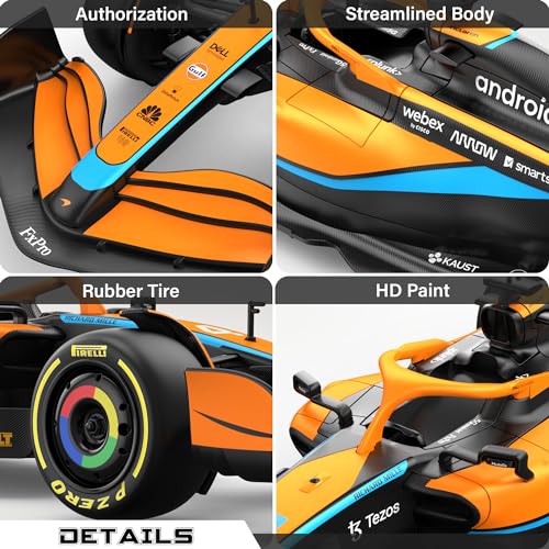 Voltz Toys Authentic Licensed 1:18 McLaren F1 MCL36 Remote Control Car - F1 Collection RC car Series for Kids and Adults - 2.4GHz RC Car for Gift (1:18 McLaren F1 MCL36) - color: 1:18 Mclaren F1 Mcl36