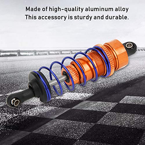 2pcs 92mm RC Oil Pressure Adjustable Front Shock Damper, 1/10 RC Car Shock Damper, Upgrade Buggy Truggy Suspension for ZD Racing HSP with Aluminum Alloy Body (Orange) - color: Orange