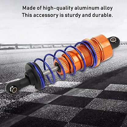 2pcs 92mm RC Oil Pressure Adjustable Front Shock Damper, 1/10 RC Car Shock Damper, Upgrade Buggy Truggy Suspension for ZD Racing HSP with Aluminum Alloy Body (Orange) - color: Orange