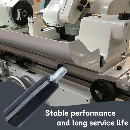 4 Pcs Revolving Handwheel Handle, M8 Male Threaded Stem, Zinc Alloy Steel with Powder Coated Finish, for Milling Machine & Lathe Equipment (Black) - size: M8 x 63mm